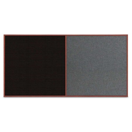 United Visual Products Enclosed Corkboard, 3 Door, 96"x48", 4" Fra, UV3413-WHITE-CINNABA UV3413-WHITE-CINNABA
